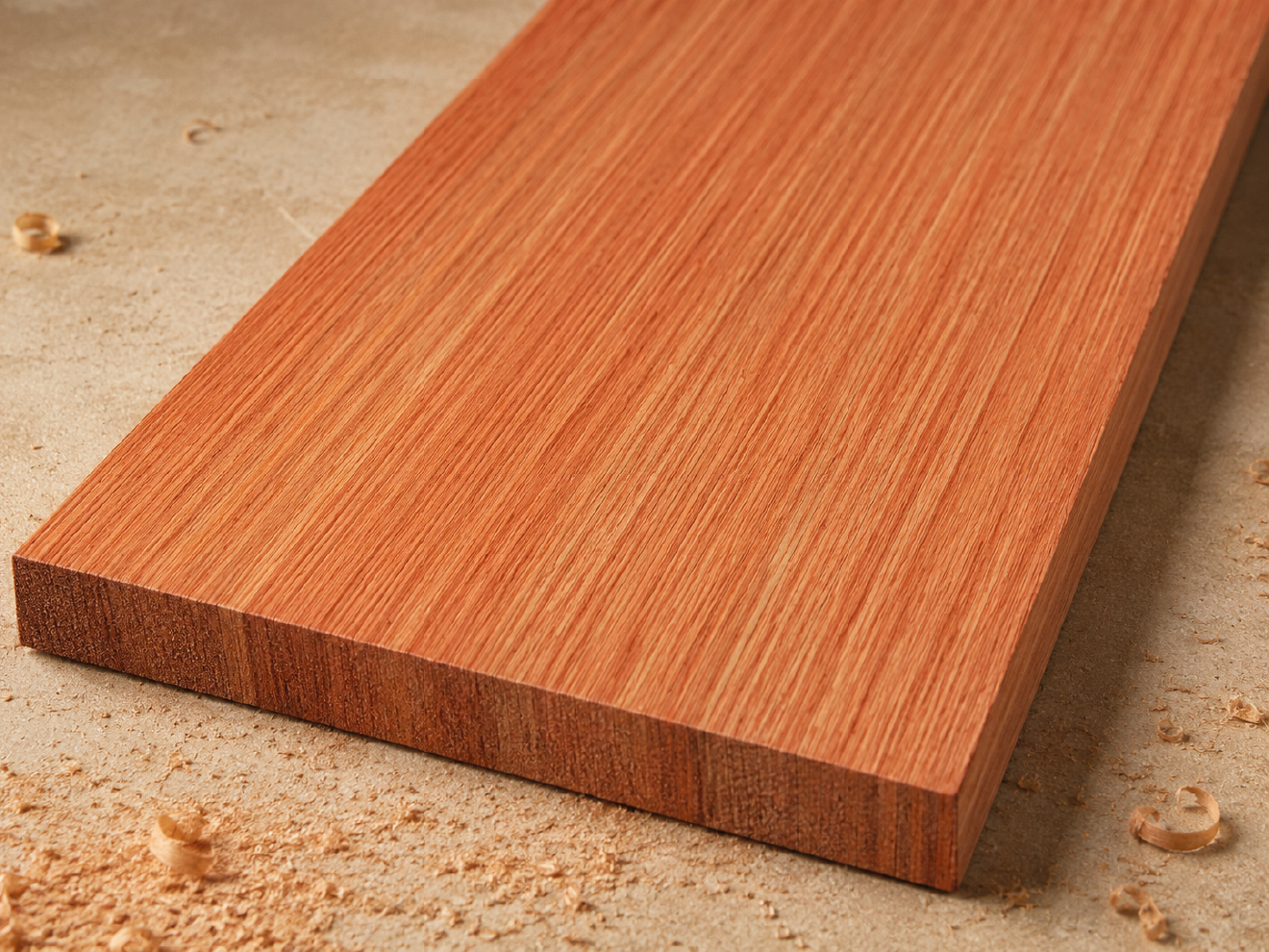 Detalle de la veta natural de la madera Huayruro utilizada por TAQTO